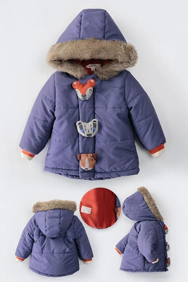Детская куртка для мальчиков стеганая Minigimin Cicileri, Navy Blue-53328