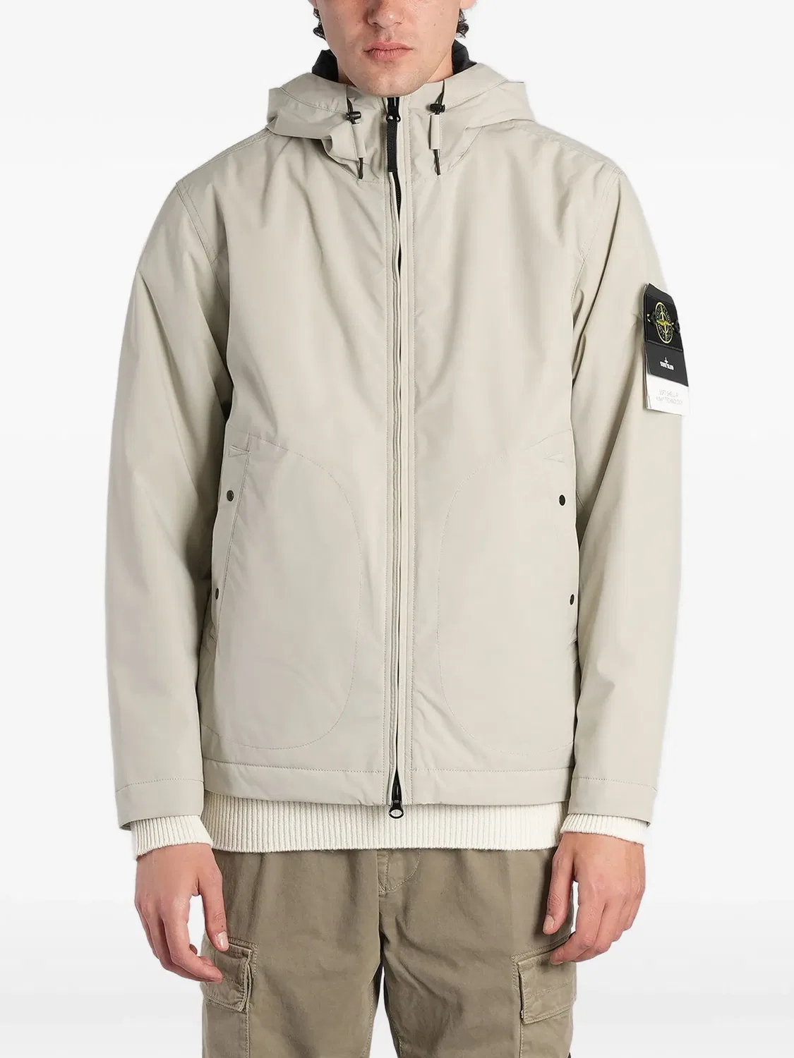 Куртка с капюшоном Soft Shell-R с мембраной Stone Island, нейтральные