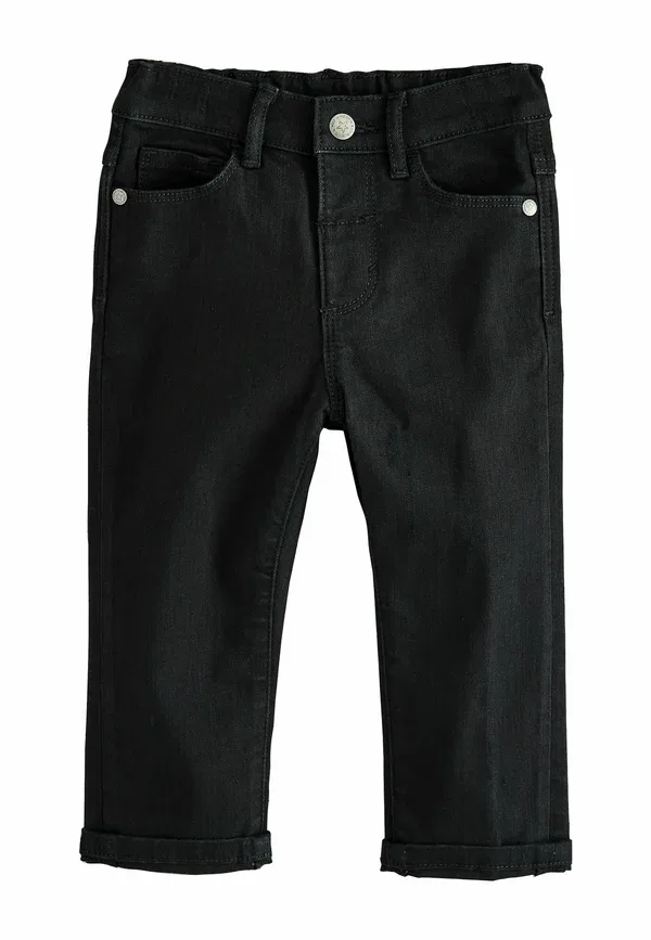 Брюки из хлопка с эластаном, 2 pack comfort stretch slim fit jeans, Next, mid blue black denim, черный/синий — фото 4