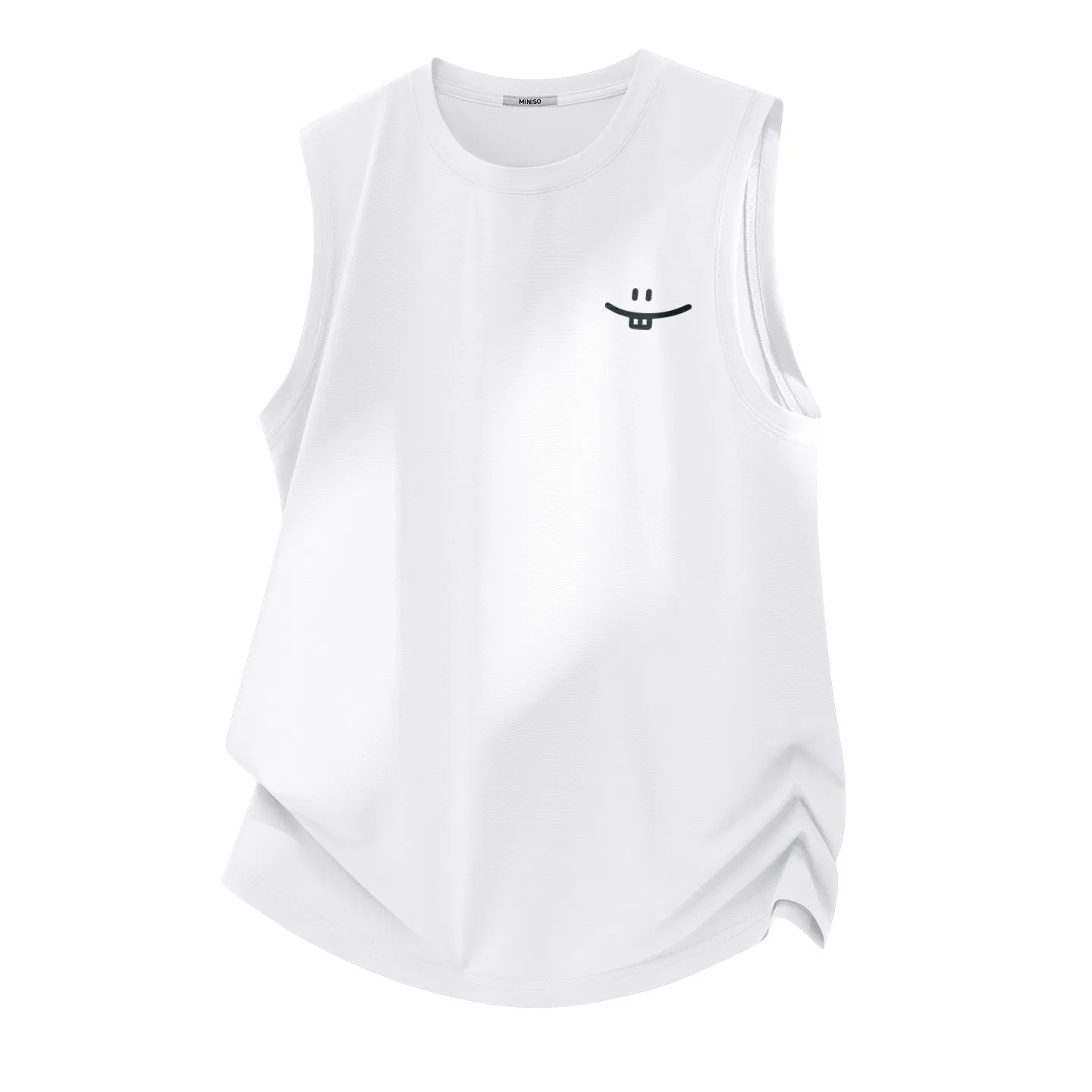 Детский топ без рукавов MINISO, White (B Simple Smile Drawing Chest Logo)