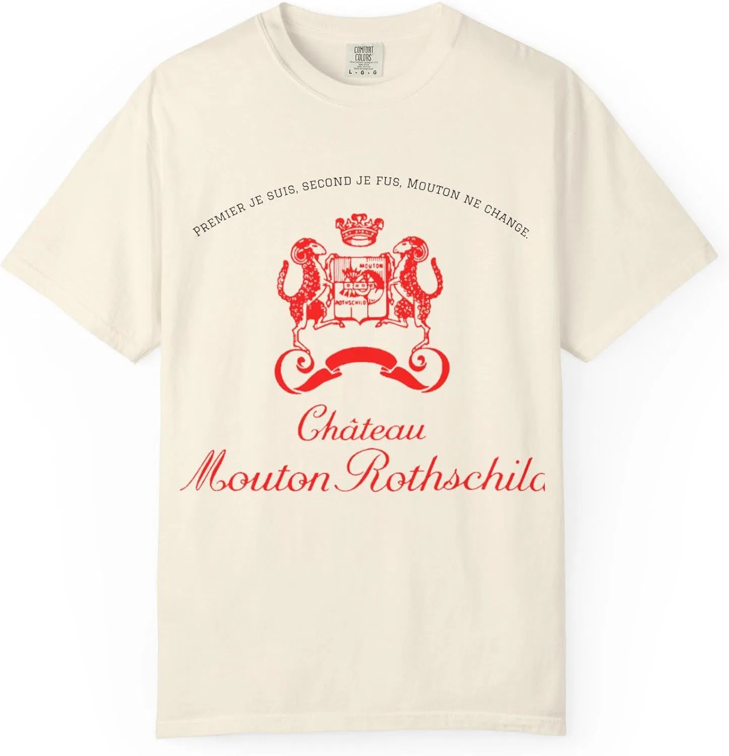 Футболка с принтом Château Mouton Rothschild Comfort Colors, Ivory