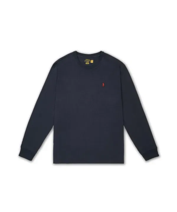 Футболка с длинным рукавом классического кроя Polo Ralph Lauren, темно-синий