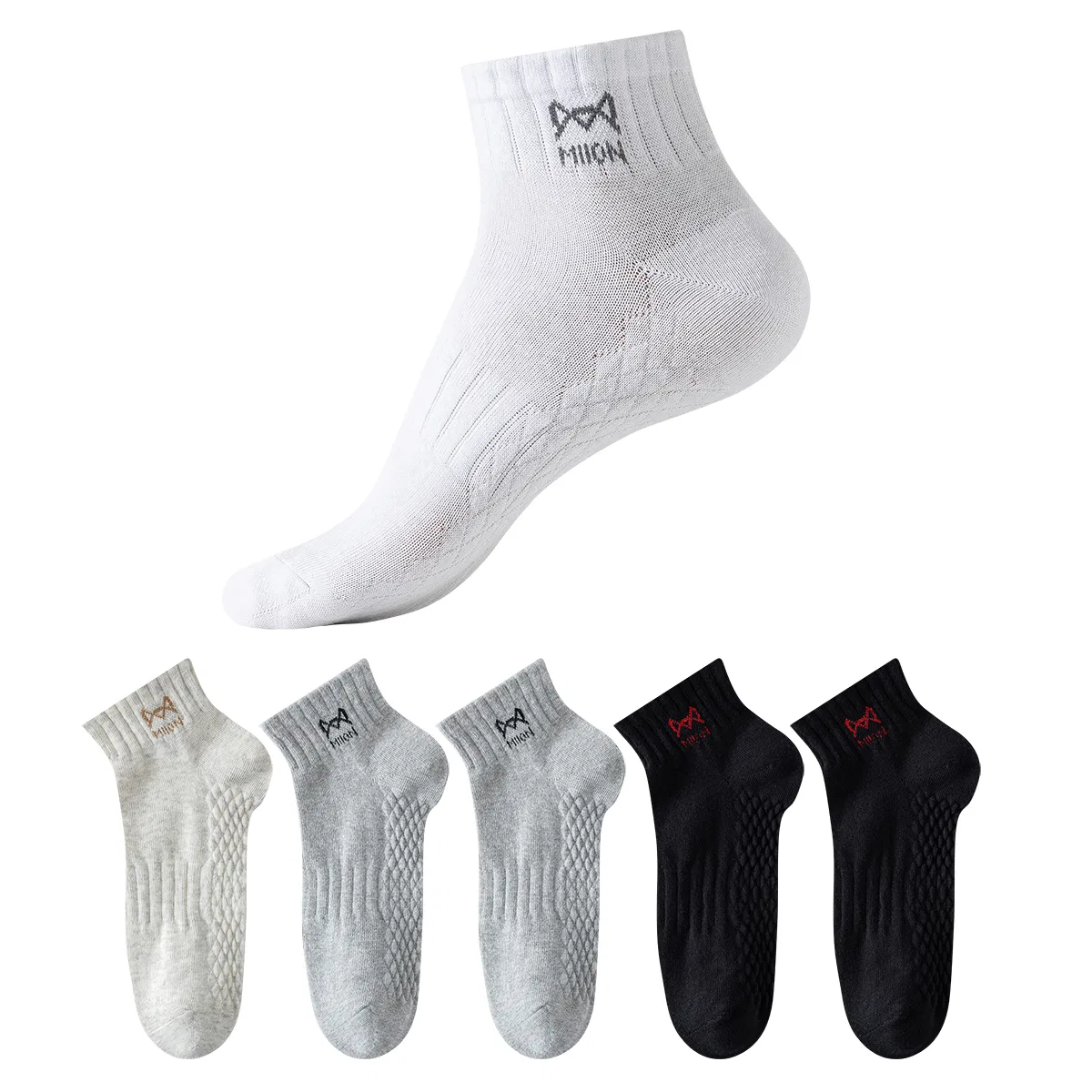 Детские носки-невидимки, набор из 5 пар, Ankle Socks, MIIOW