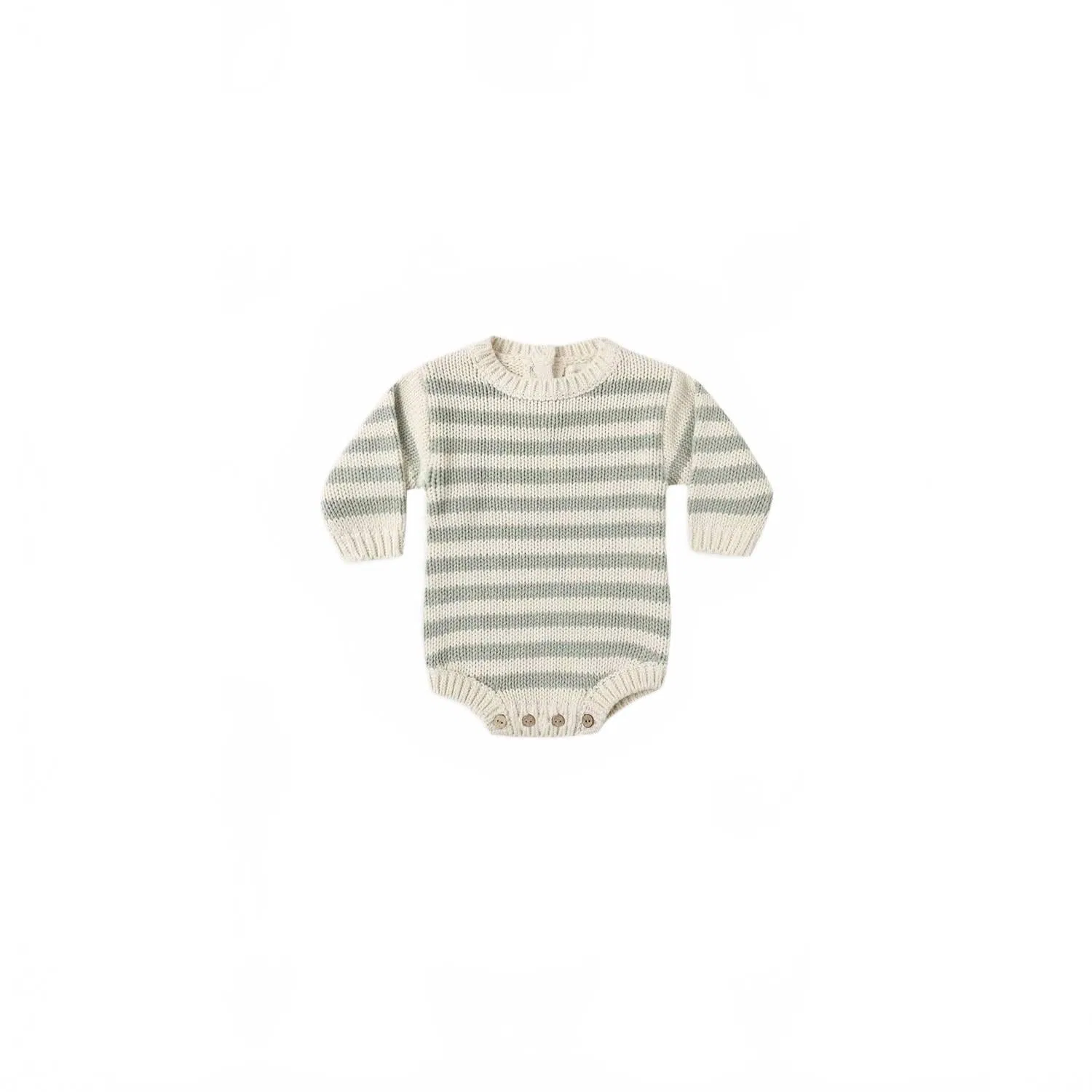 Детский боди-комбинезон из органического хлопка Quincy Mae Rex Romper Rylee + Cru, Fern Stripe