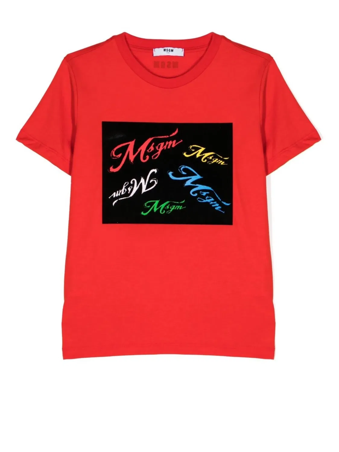 MSGM Красная футболка с логотипом