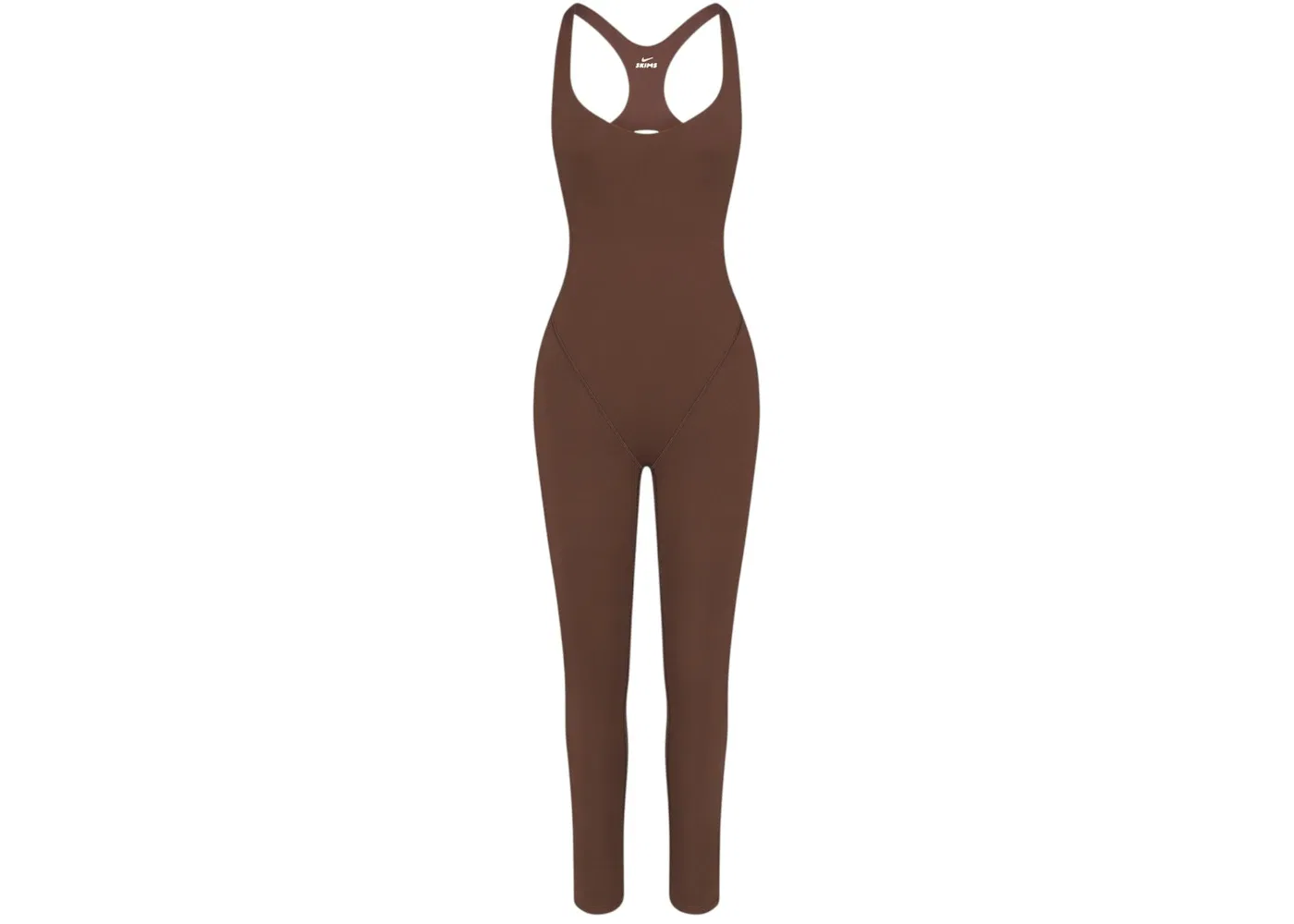 Женский комбинезон с длинным рукавом Nike x SKIMS Matte Racer, цвет Dark Sepia