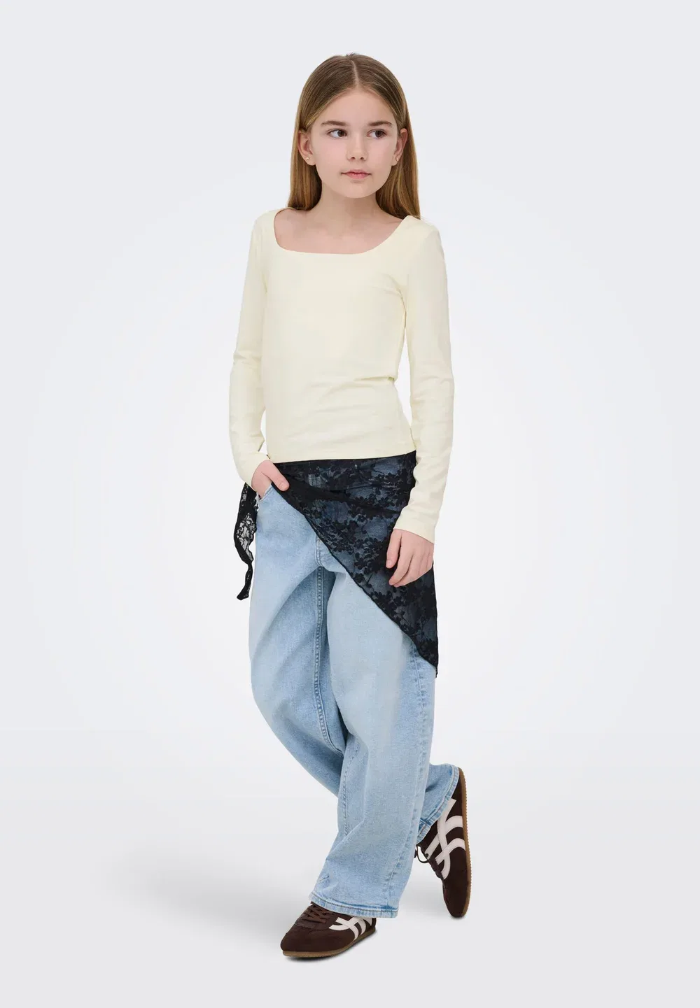 Джинсы Kogtamy hw barrel dnm - свободного кроя Only Girls, Light Blue Denim — фото 2
