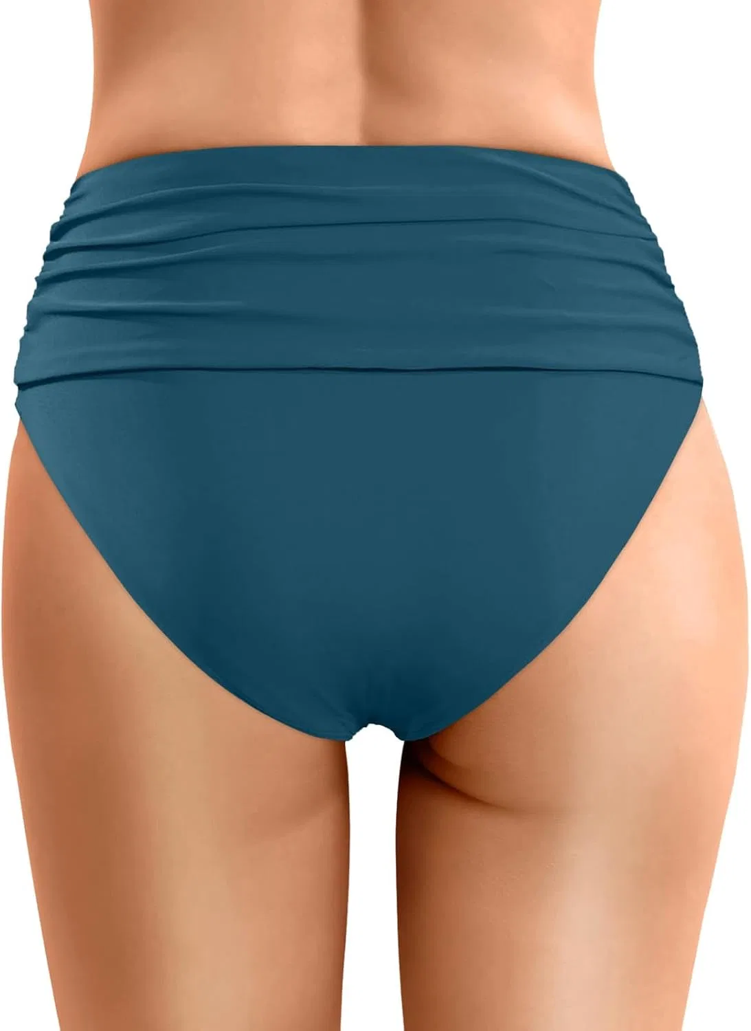 Женские бикини-шорты классические в рубчик Solid, Navy — фото 2