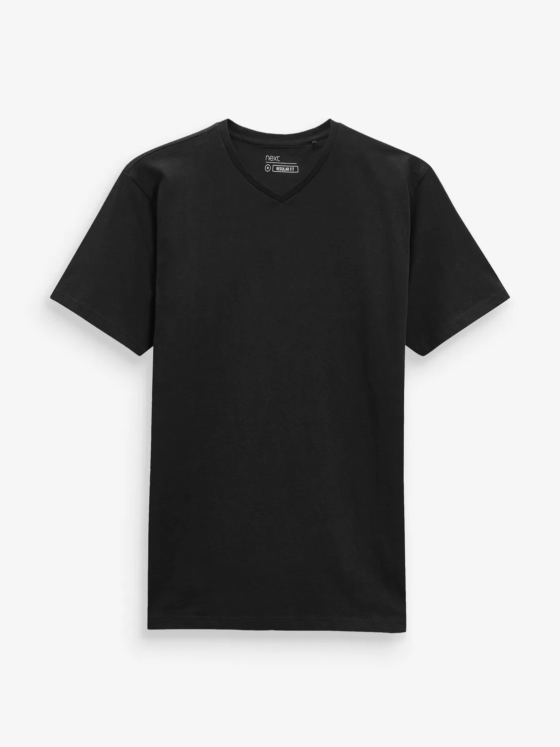 Футболка с V-образным вырезом, Regular Fit, Essential Next, черный — фото 2