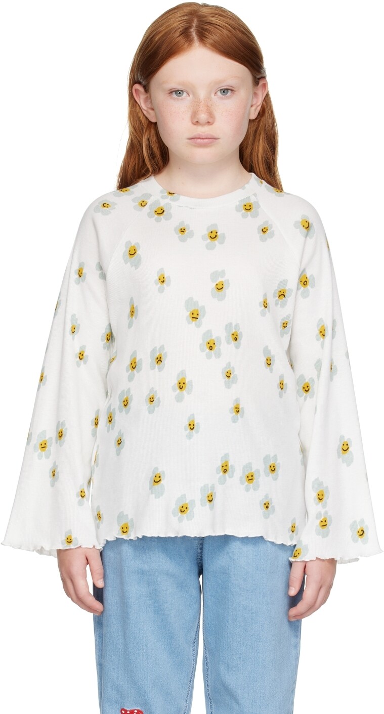

Детская белая футболка с длинным рукавом Daisy Stella McCartney, Белый, Детская белая футболка с длинным рукавом Daisy Stella McCartney