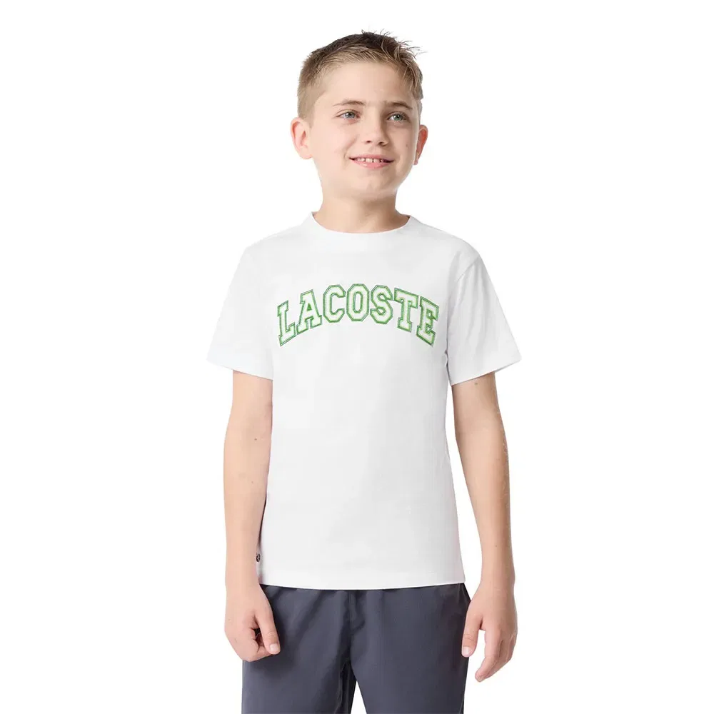 Детская футболка для мальчиков с коротким рукавом Lacoste, White