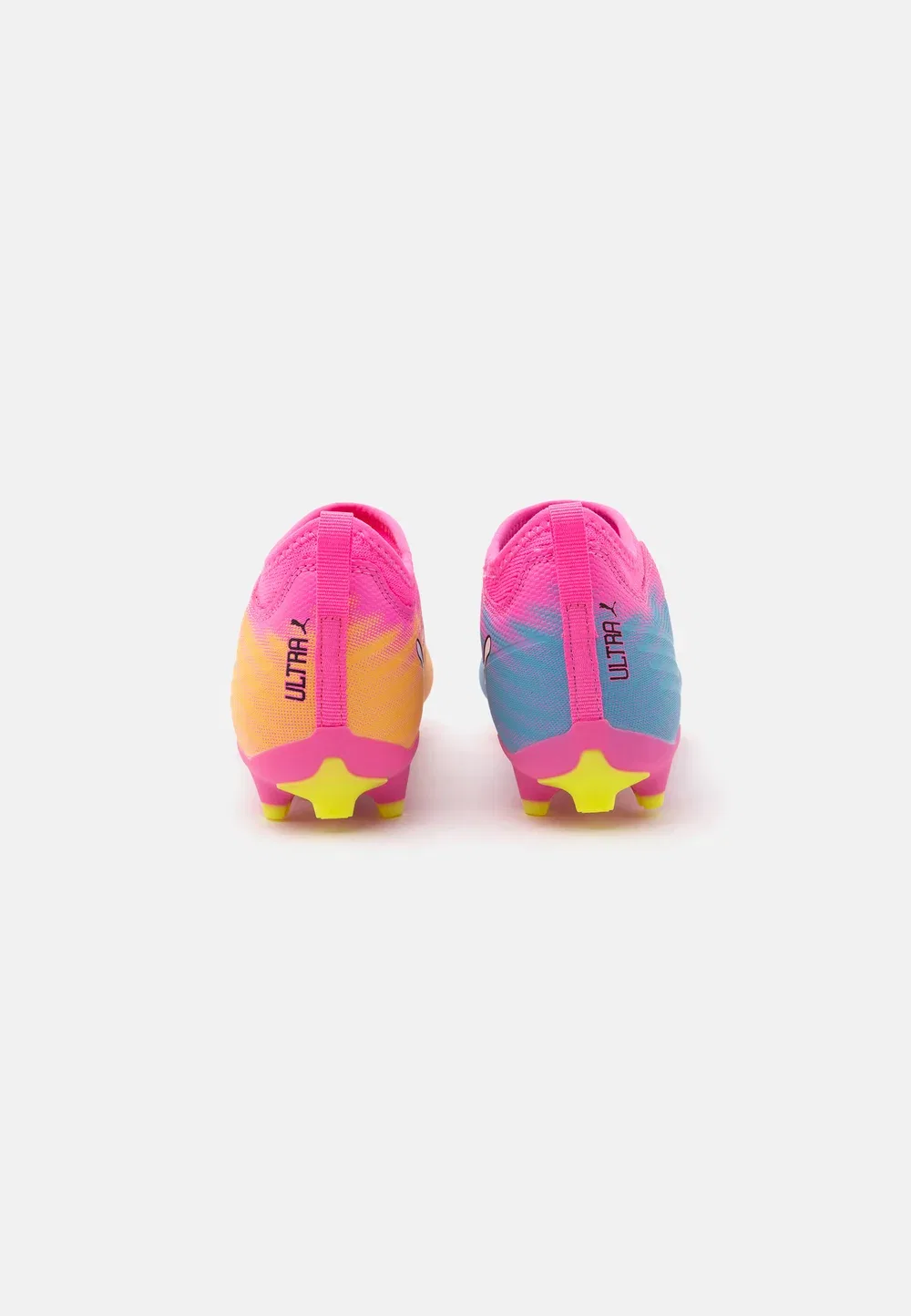 Футбольные бутсы Ultra 6 match fg/ag jr unisex для искусственных газонов Puma, Poison Pink/White/Sun Stream/Bright Aqua/Black — фото 3