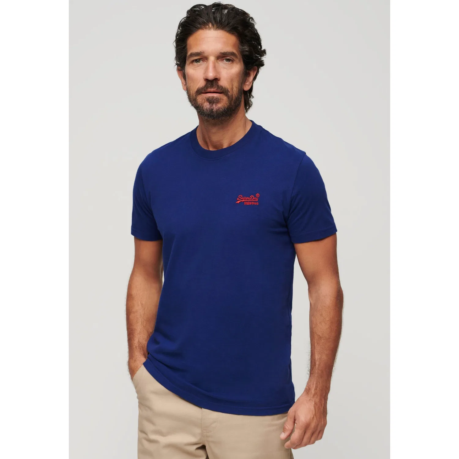 Детская хлопковая футболка с логотипом Superdry, Supermarine