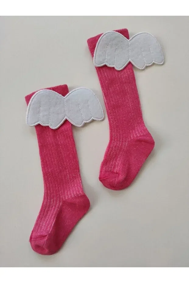 Детские носки для новорожденных хлопковые Bebekmağazam, Pink-White