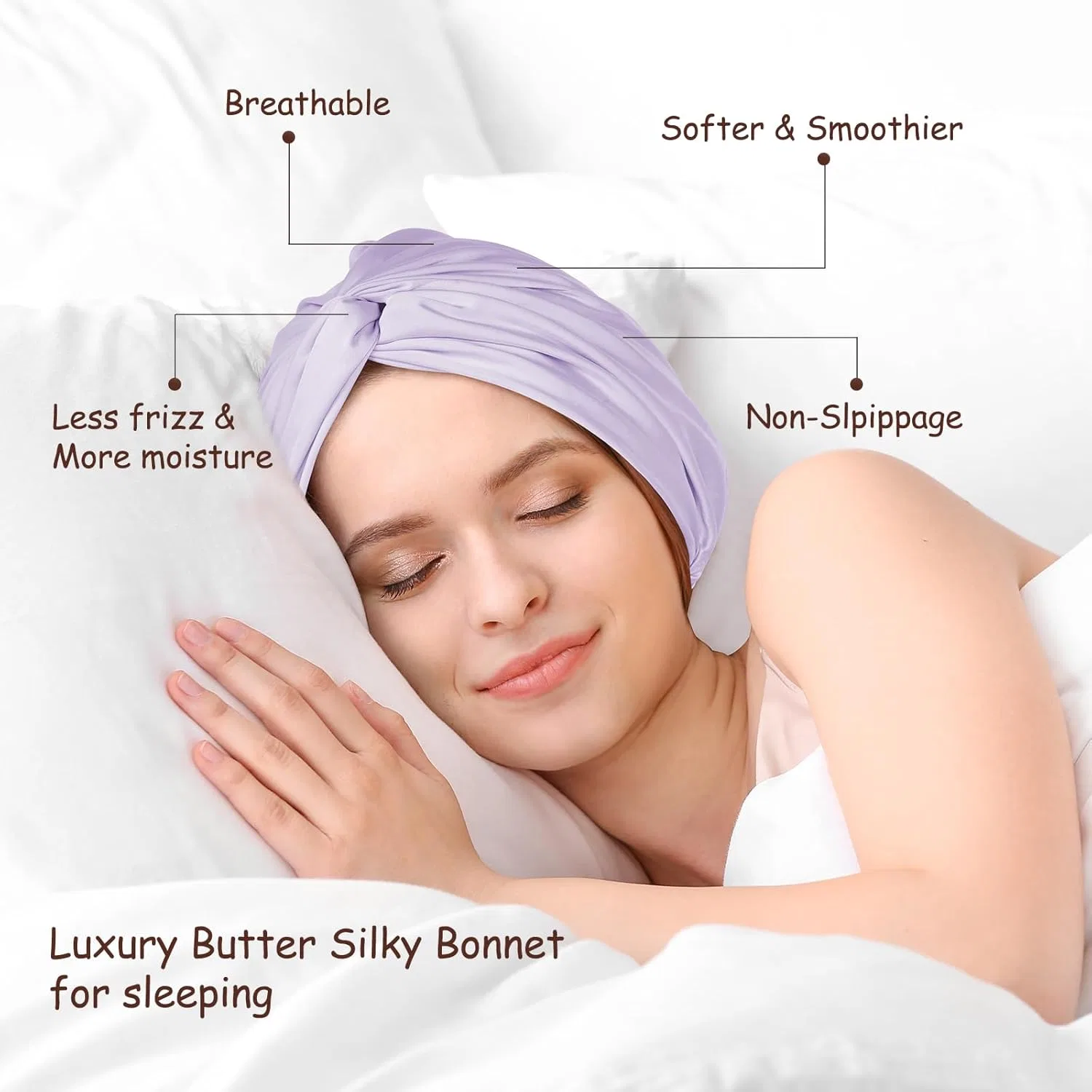 Шапочка для душа Silk Шапочка для душа DURALA, Lavender Purple, Purple — фото 3