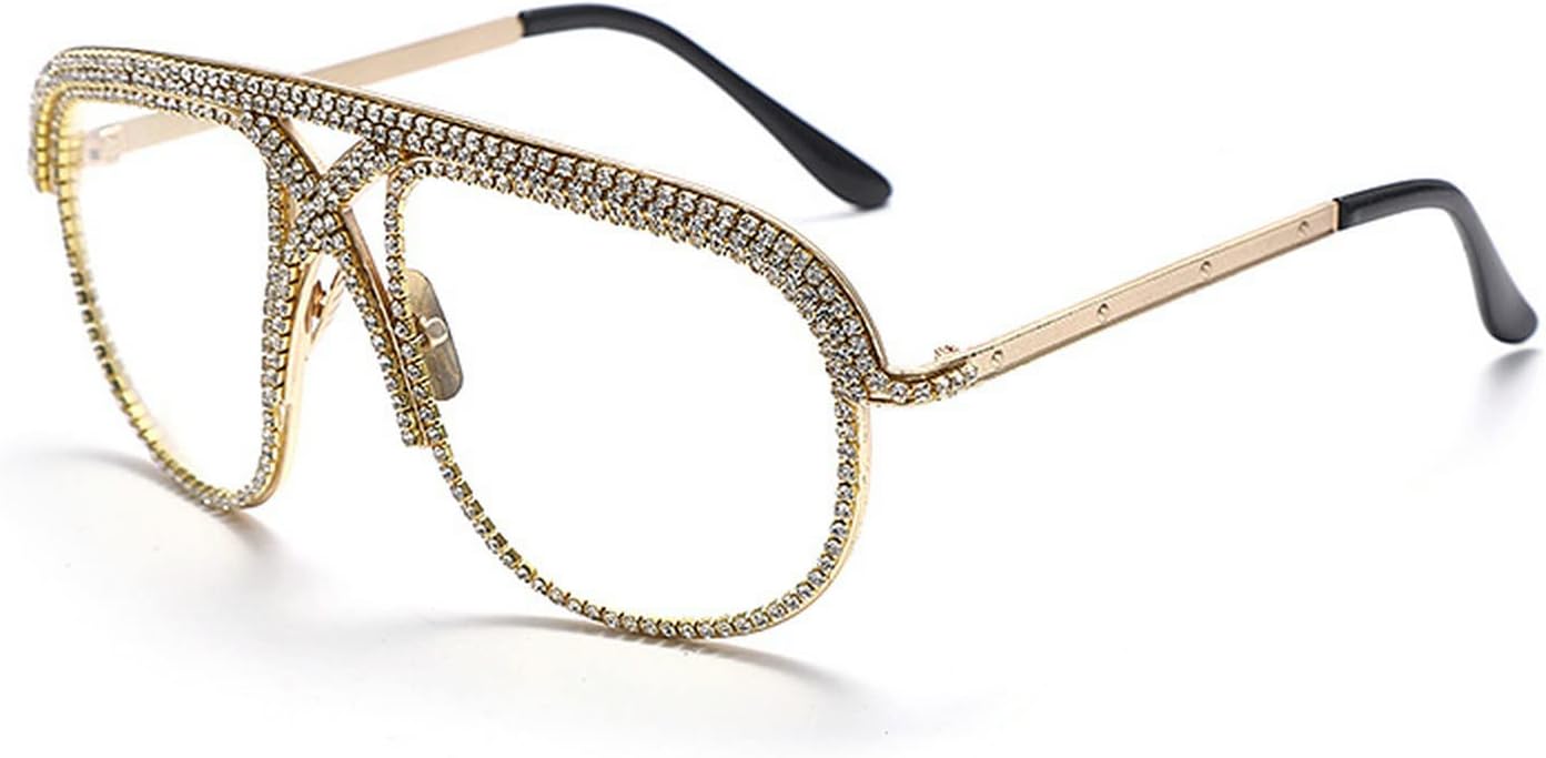 

Солнцезащитные очки COTIA с бриллиантами и стразами, женские и мужские, роскошные, с кристаллами, в металлической оправе увеличенного размера, в стиле «пилотские», White Diamond