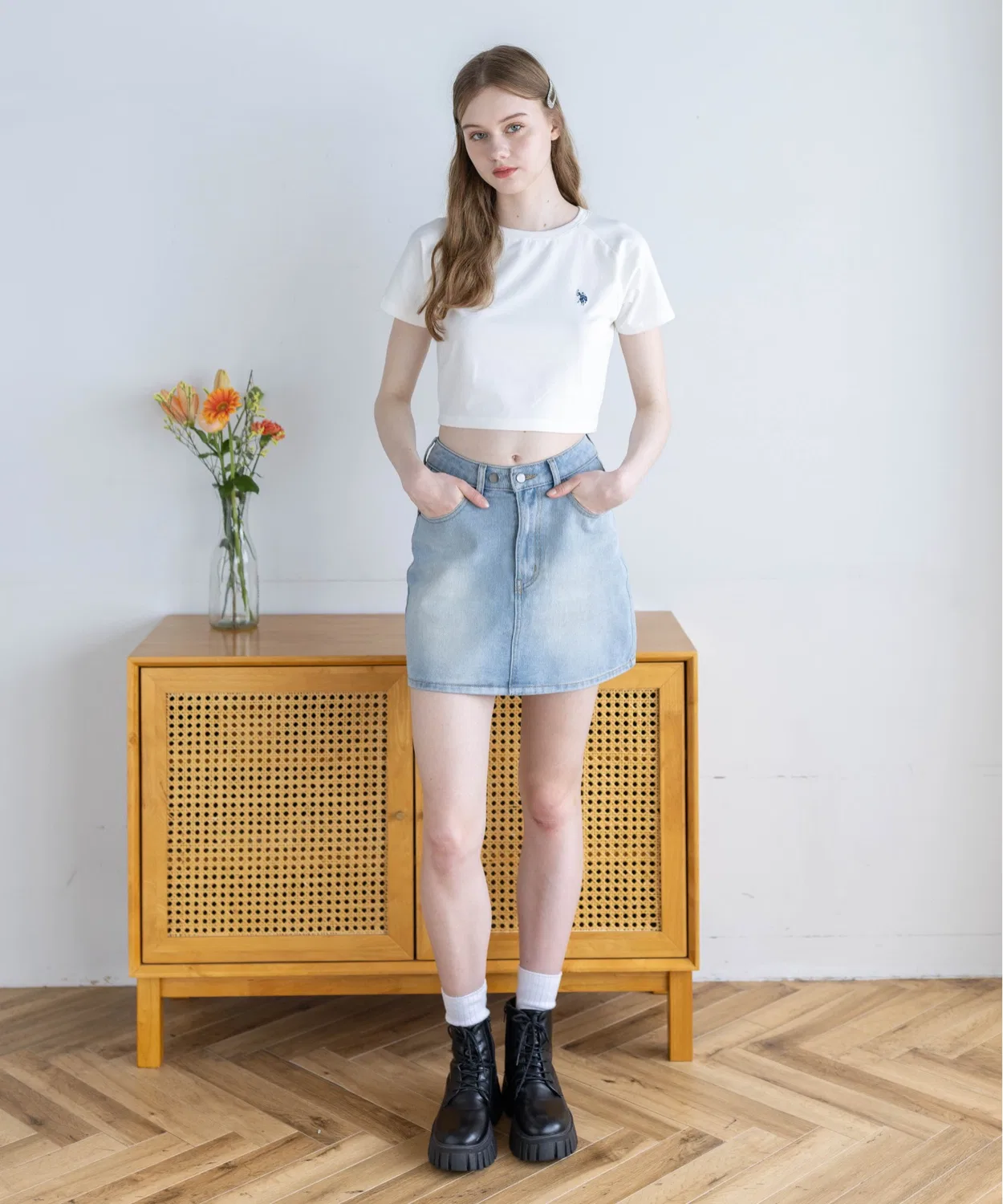 Женская футболка с принтом U.S. POLO ASSN. clear, Off White — фото 3