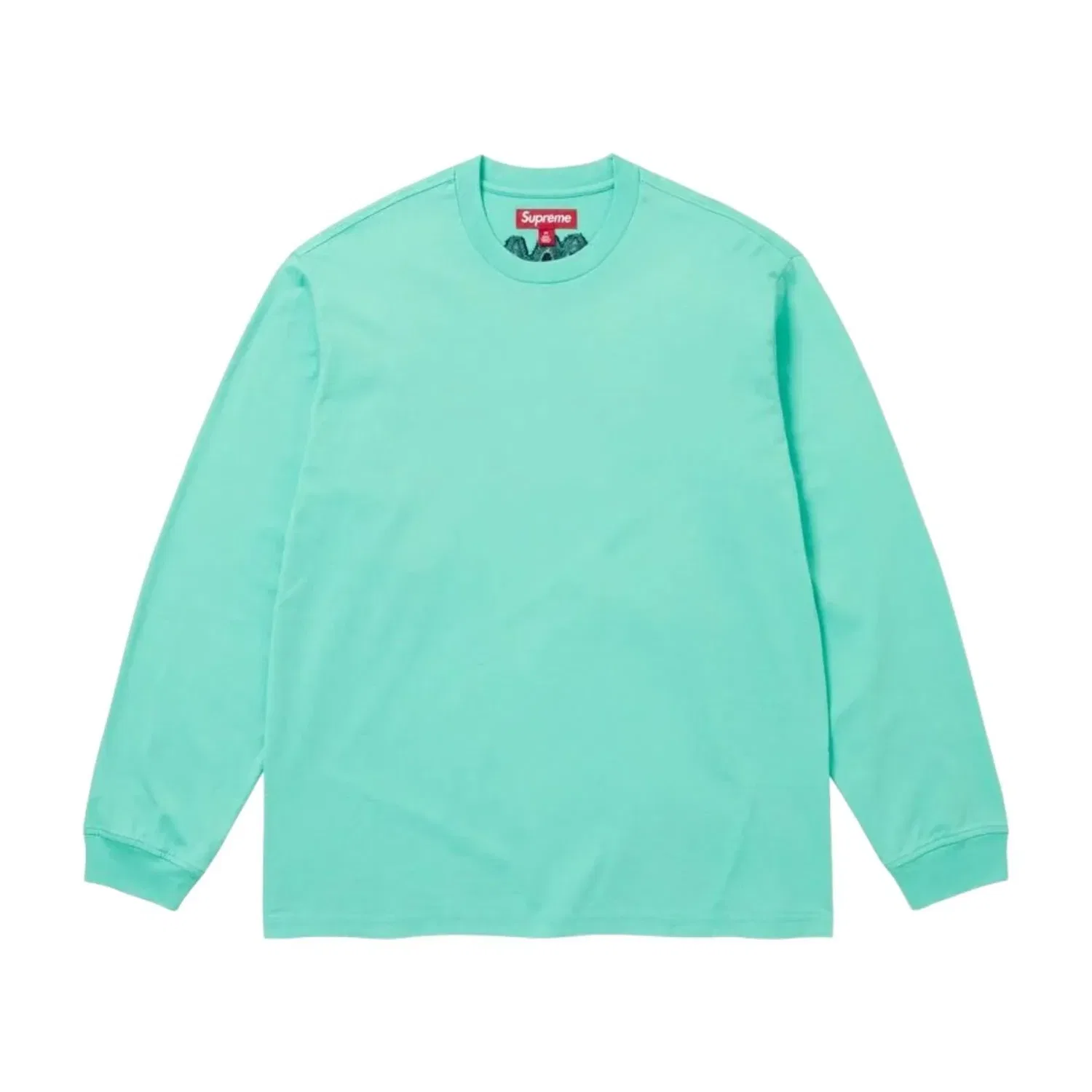 Мужская футболка FW26 Intarsia L/S T-Shirt 'Teal' Supreme, Teal — фото 2