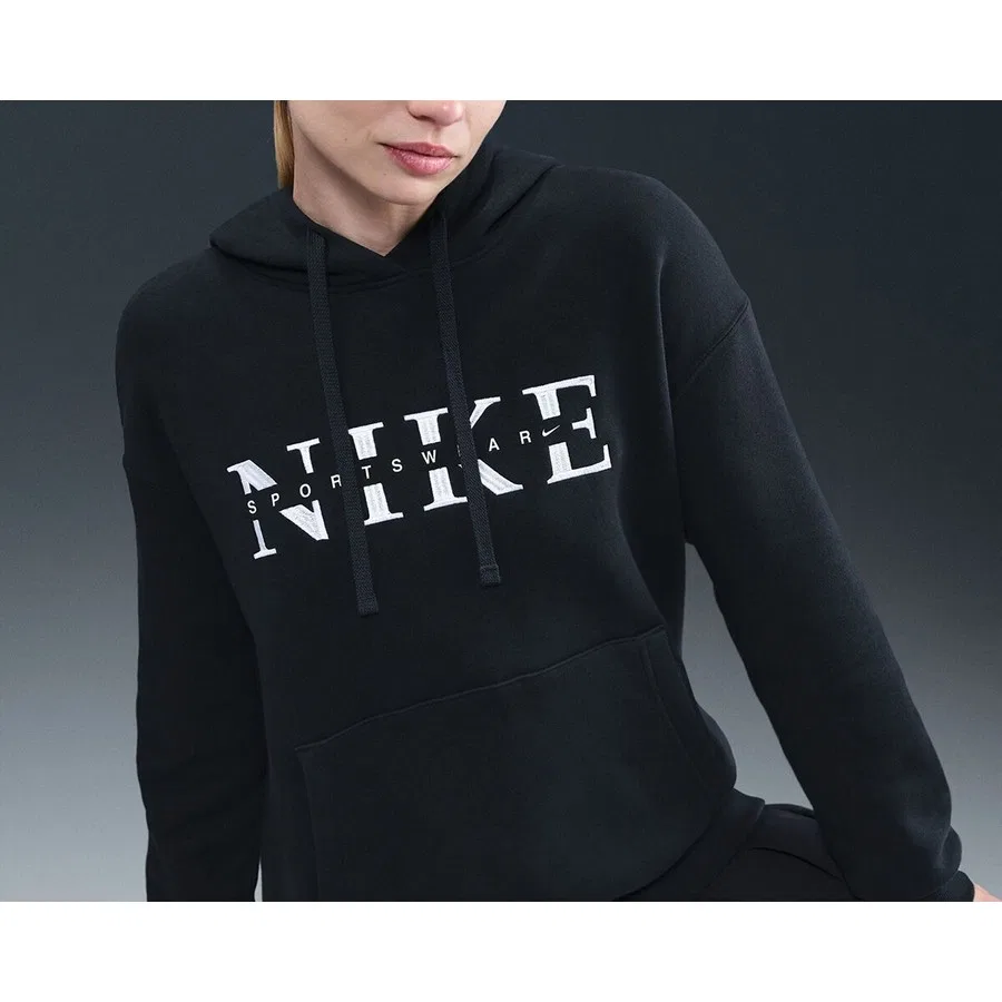 Женский свитшот с капюшоном Phnx Flc Po Hood Gls Nike, Черный — фото 2