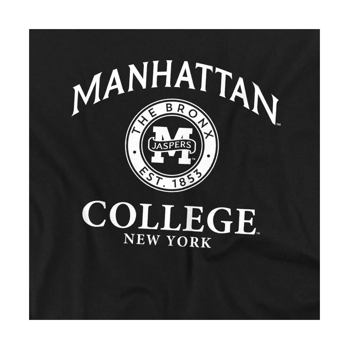 Детский боди-комбинезон с коротким рукавом Manhattan College Circle Logo NCAA, Black — фото 2