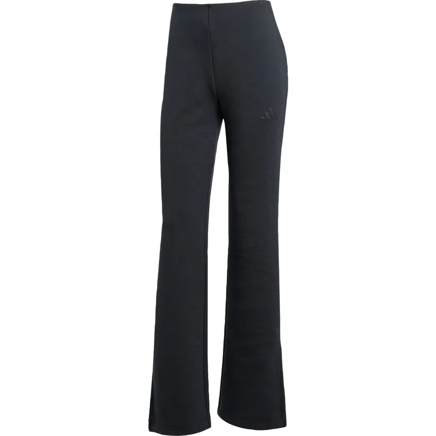 Женские спортивные брюки с флисом, модель Soft Lux Flared Pants, adidas, Черный — фото 3