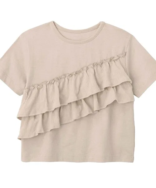 Детская футболка с воланами Миди GITA, Sand Beige