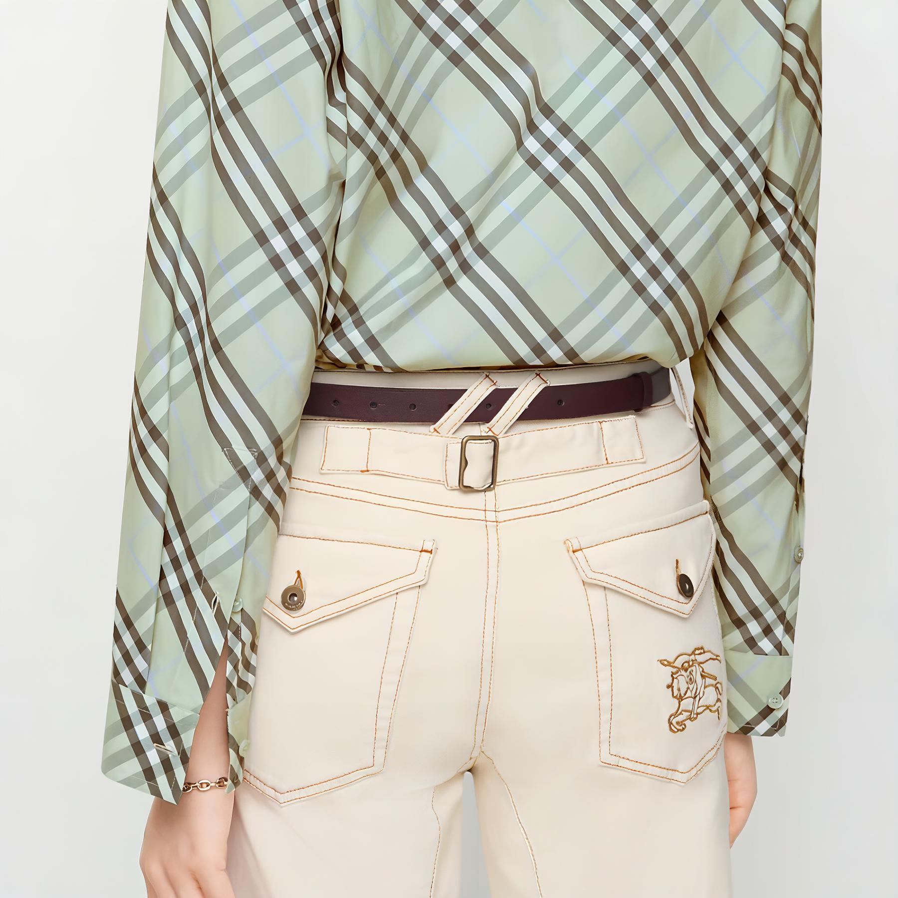 Рубашка Burberry Хлопковая, Sea Foam Green — фото 4