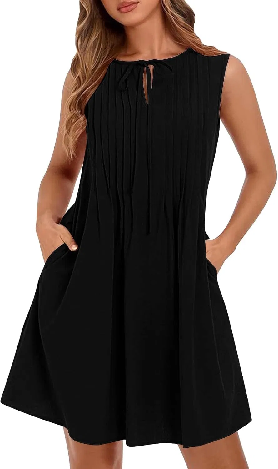 Женское мини-платье с бантом Golf Tennis, Black