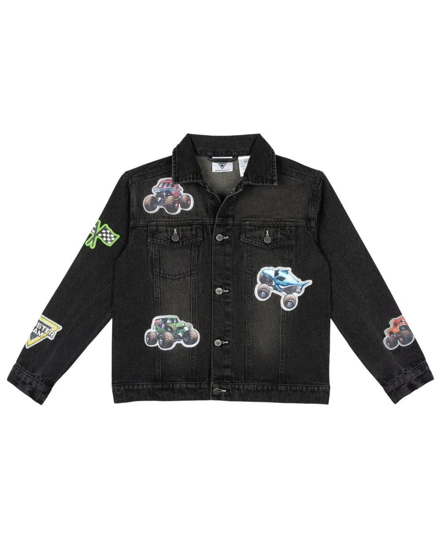 Детская джинсовая куртка с аппликациями Monster Jam, черная Monster Jam Monster Jam Black