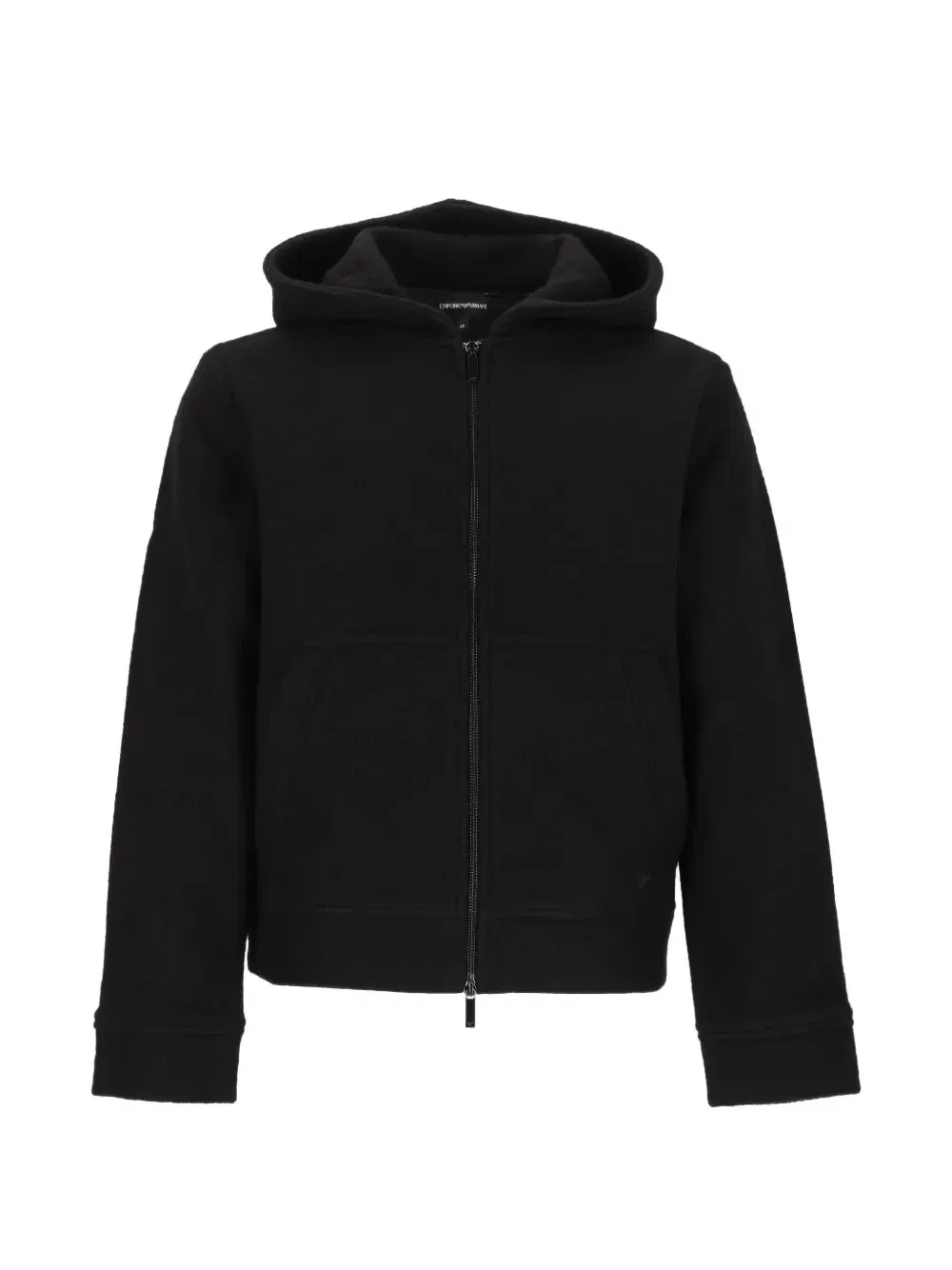 Куртка на молнии с капюшоном EMPORIO ARMANI, черный