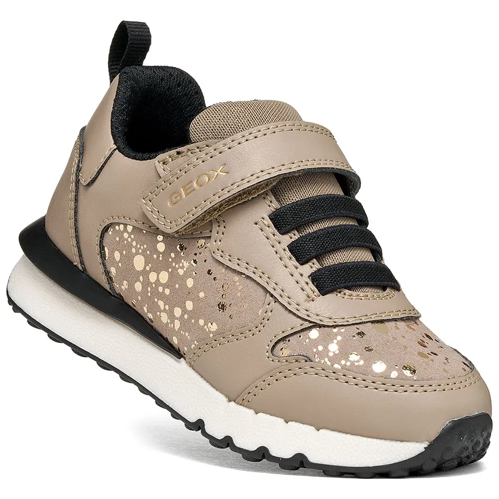 Детские кроссовки для девочек с дышащей мембраной Geox Fastics B, Beige — фото 4