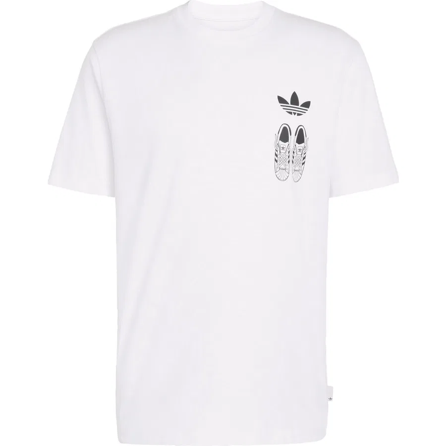 Футболка с принтом Loose Graphic Shoes 4 adidas, Белый — фото 3