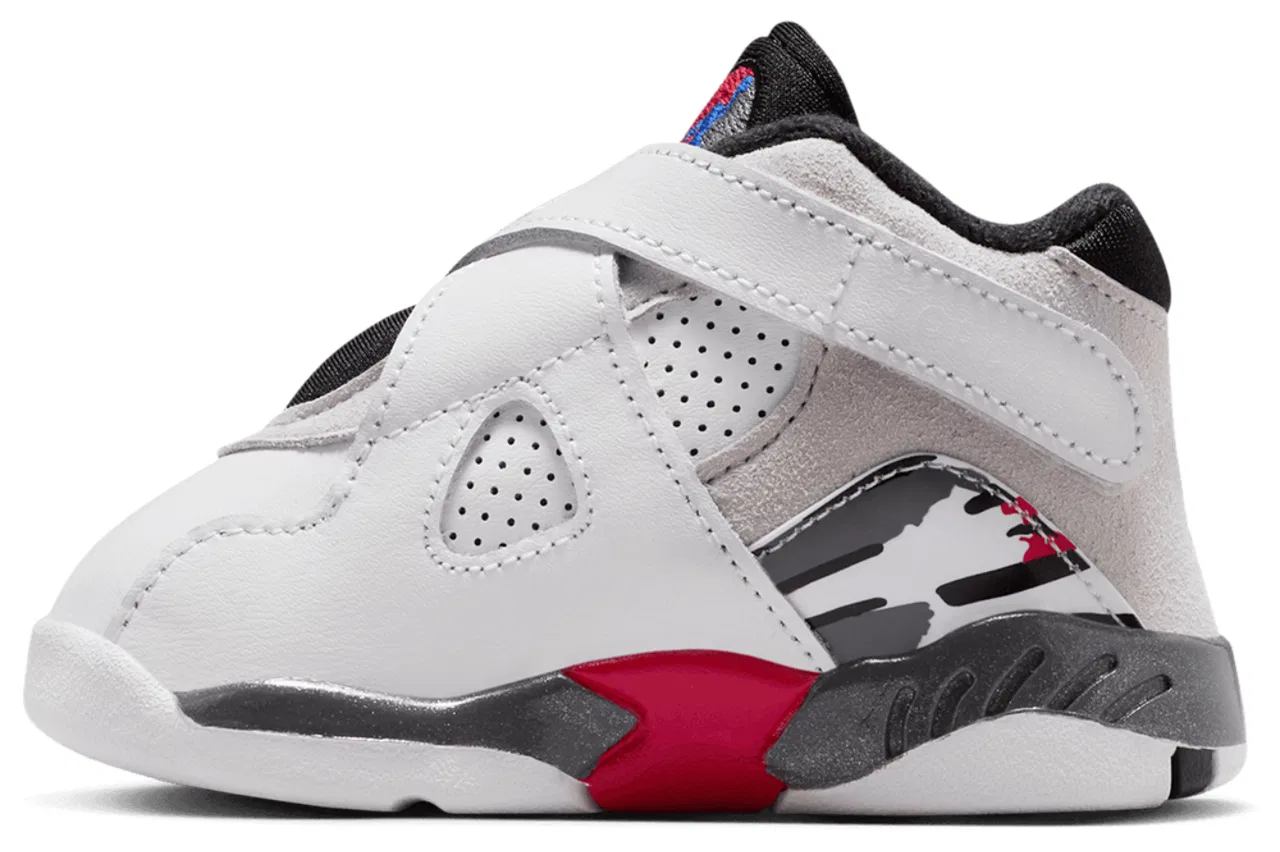 Кроссовки для девочек Retro 8 Jordan, цвет True Red/White/Black — фото 2