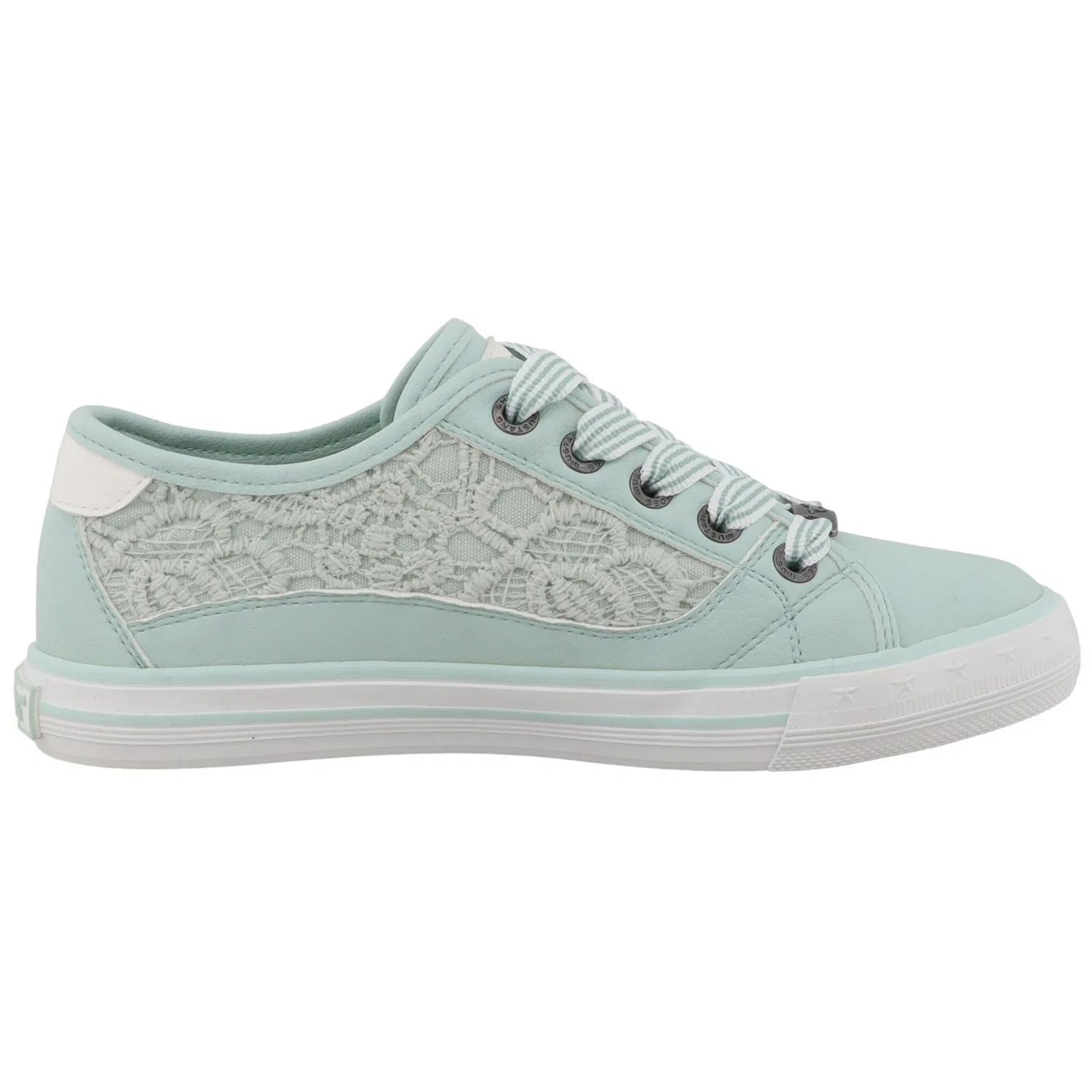 Детские кроссовки на шнуровке с логотипом Mustang Shoes, Mint — фото 4
