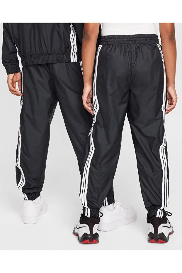 Детские спортивные штаны для девочек с эластичным манжетом Nike, Black — фото 4