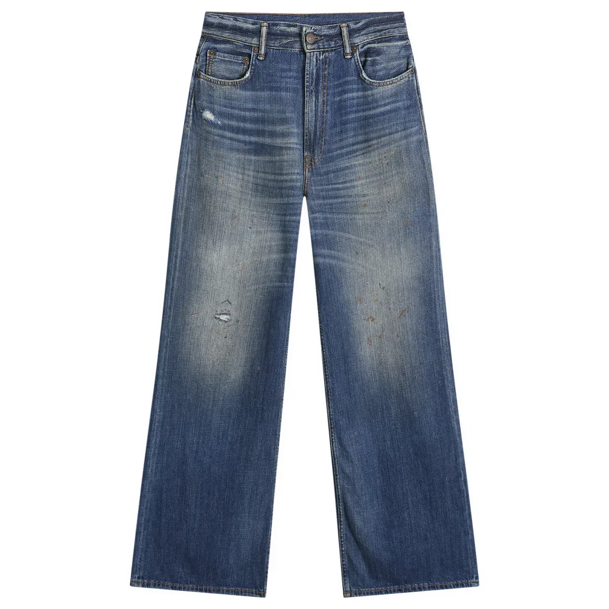 Джинсы с высокой посадкой 2022 Trafalgar Acne Studios, Mid Blue