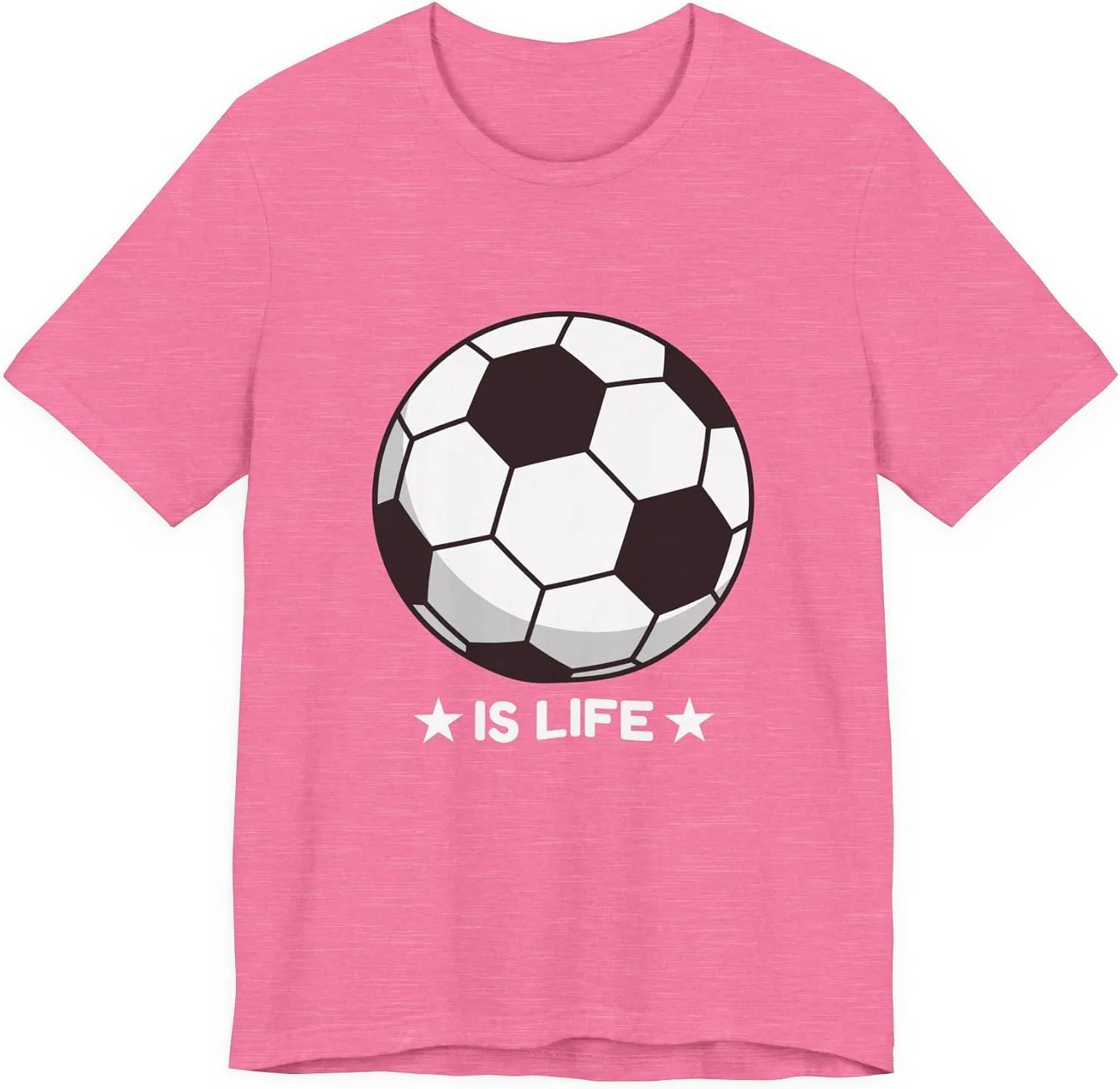 Женская футболка с принтом Soccer Ball is Life Tee, Heather Charity Pink — фото 2