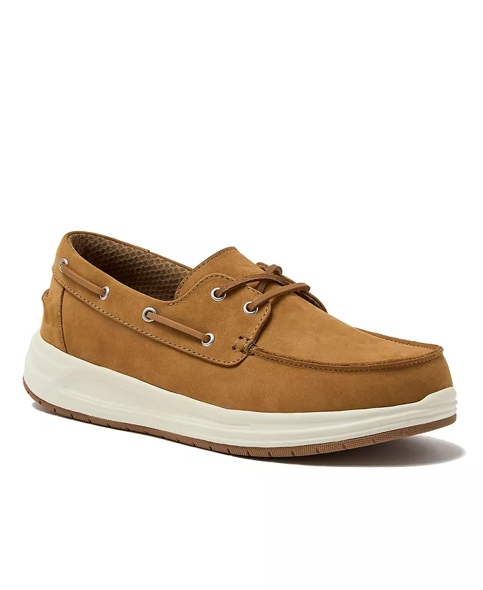 

Мужские удобные кожаные туфли-лодочки Lands' End, коричневый