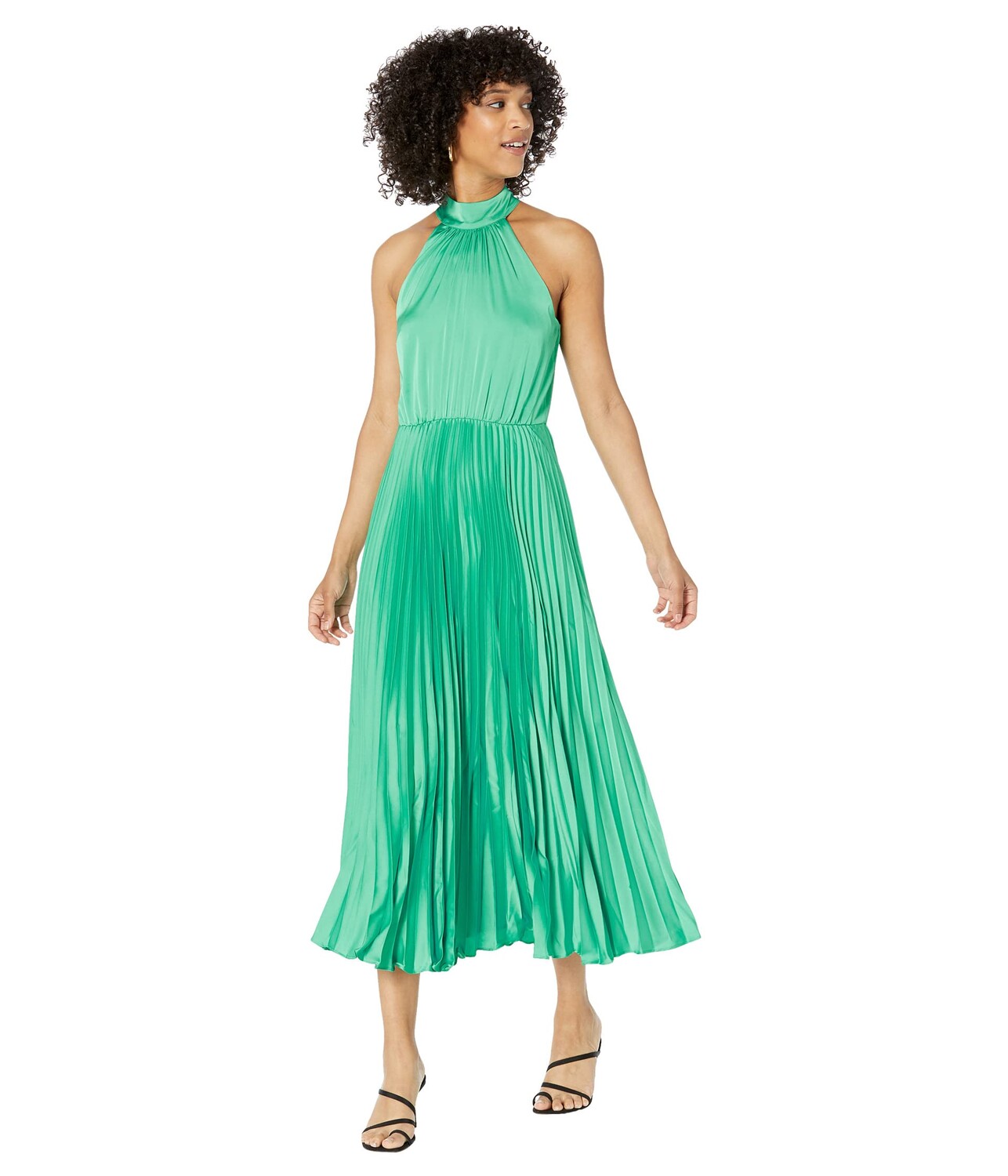 

Платье Maggy London, Halter Midi Dress with Pleated Skirt