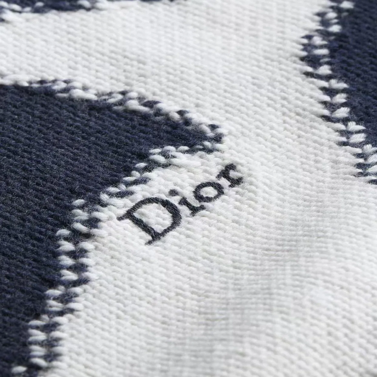 Мужской свитер с круглым вырезом White Blue DIOR, White Blue — фото 3