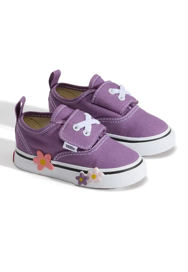 Ботинки с цветочной аппликацией Authentic elastic Vans, Prism Purple, фиолетовый — фото 2