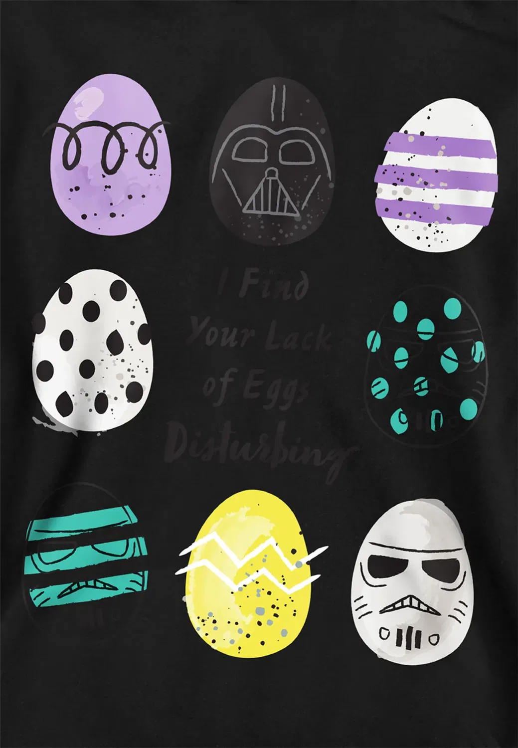 Детский худи с принтом Star Wars Darth Vader Your Lack of Easter Eggs Disturbing Youth Kids Pull-over Hoodie Disney, Black — фото 2