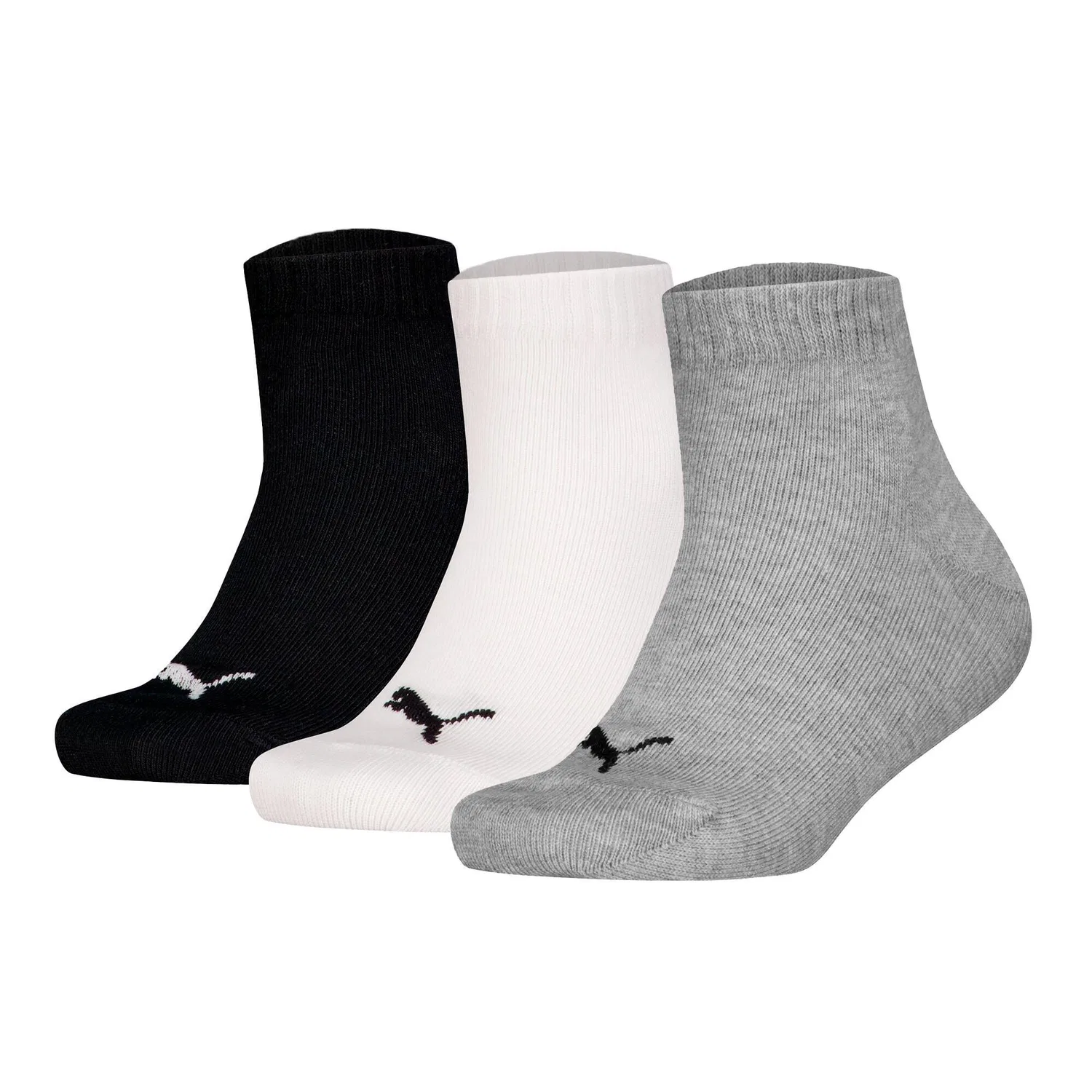 Детские носки с принтом Kids Plain Quarter 3P Puma, Bunt / Carbongrau