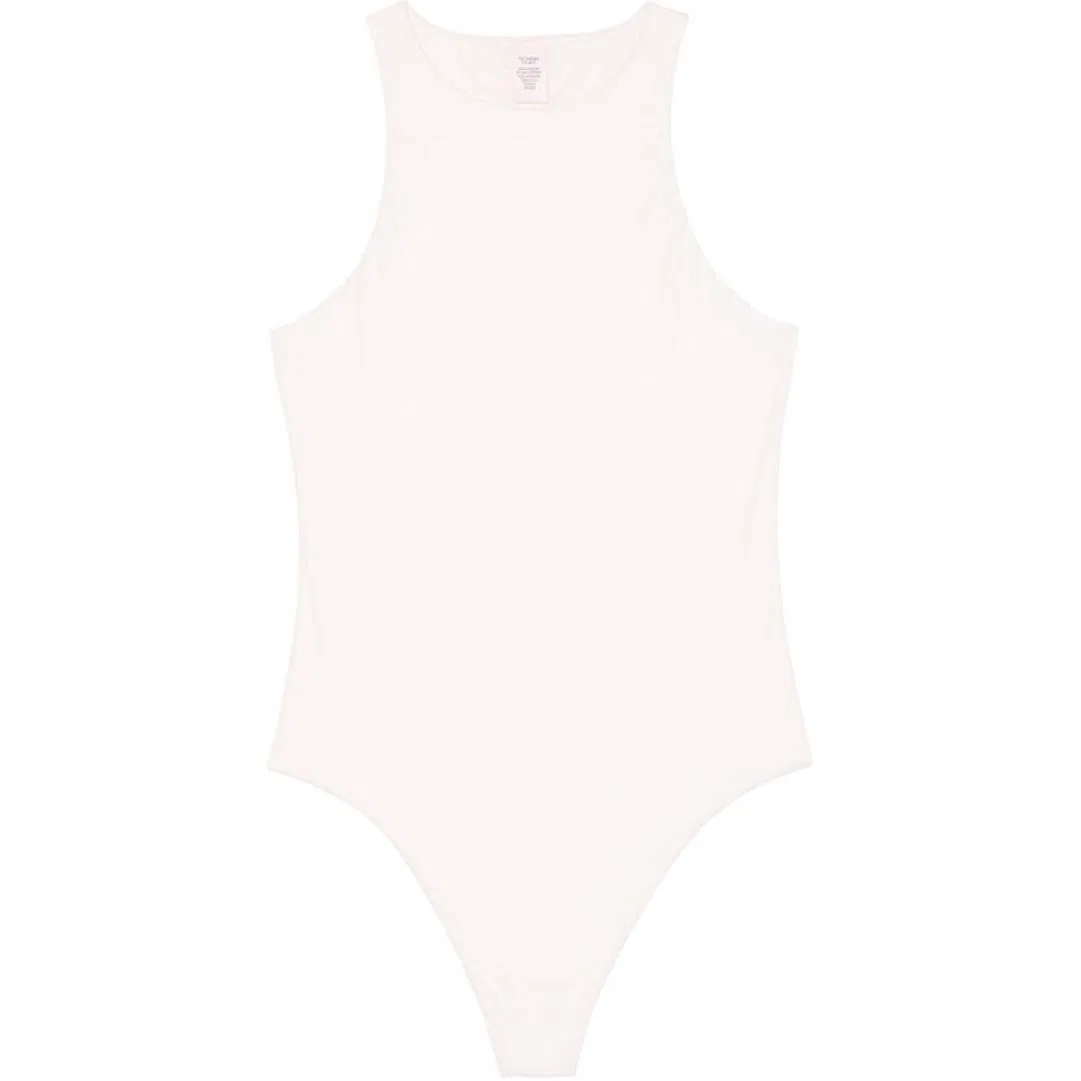 Женский боди-комбинезон с длинным рукавом Victoria's Secret, Coconut White