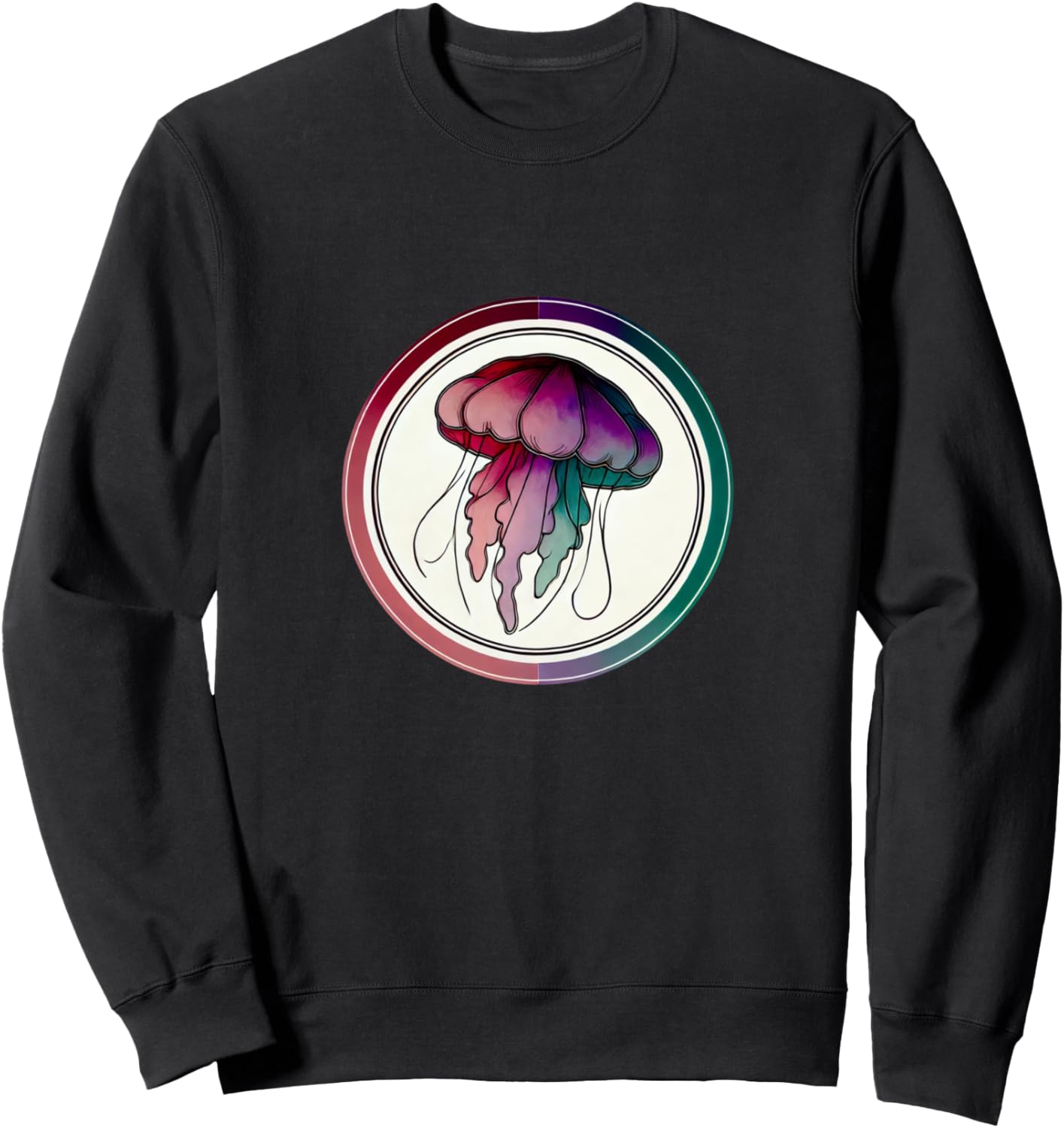 

Иллюстрация «Медузы в океане», морская жизнь, морское искусство, толстовка Retro Ocean Lovers Snugg, черный