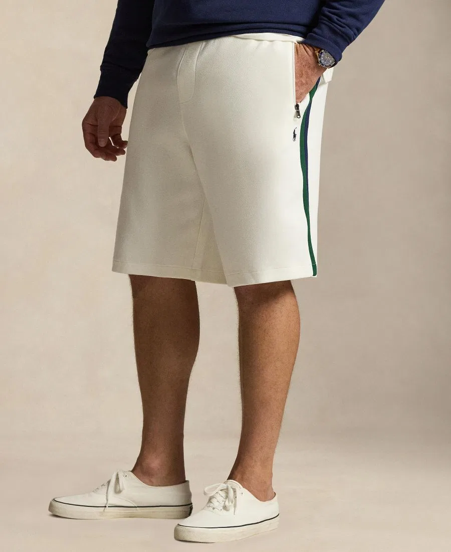 Мужские шорты регулярной посадки двойного трикотажа Polo Ralph Lauren, White