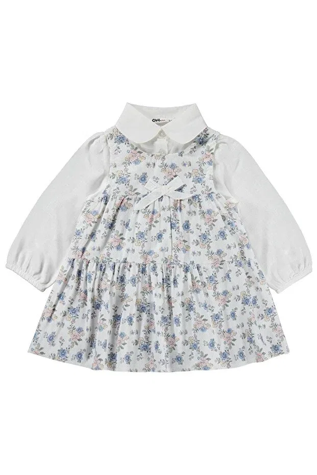 Детское платье для девочек с длинным рукавом Bowknot dress Civil Girls, Blue — фото 4