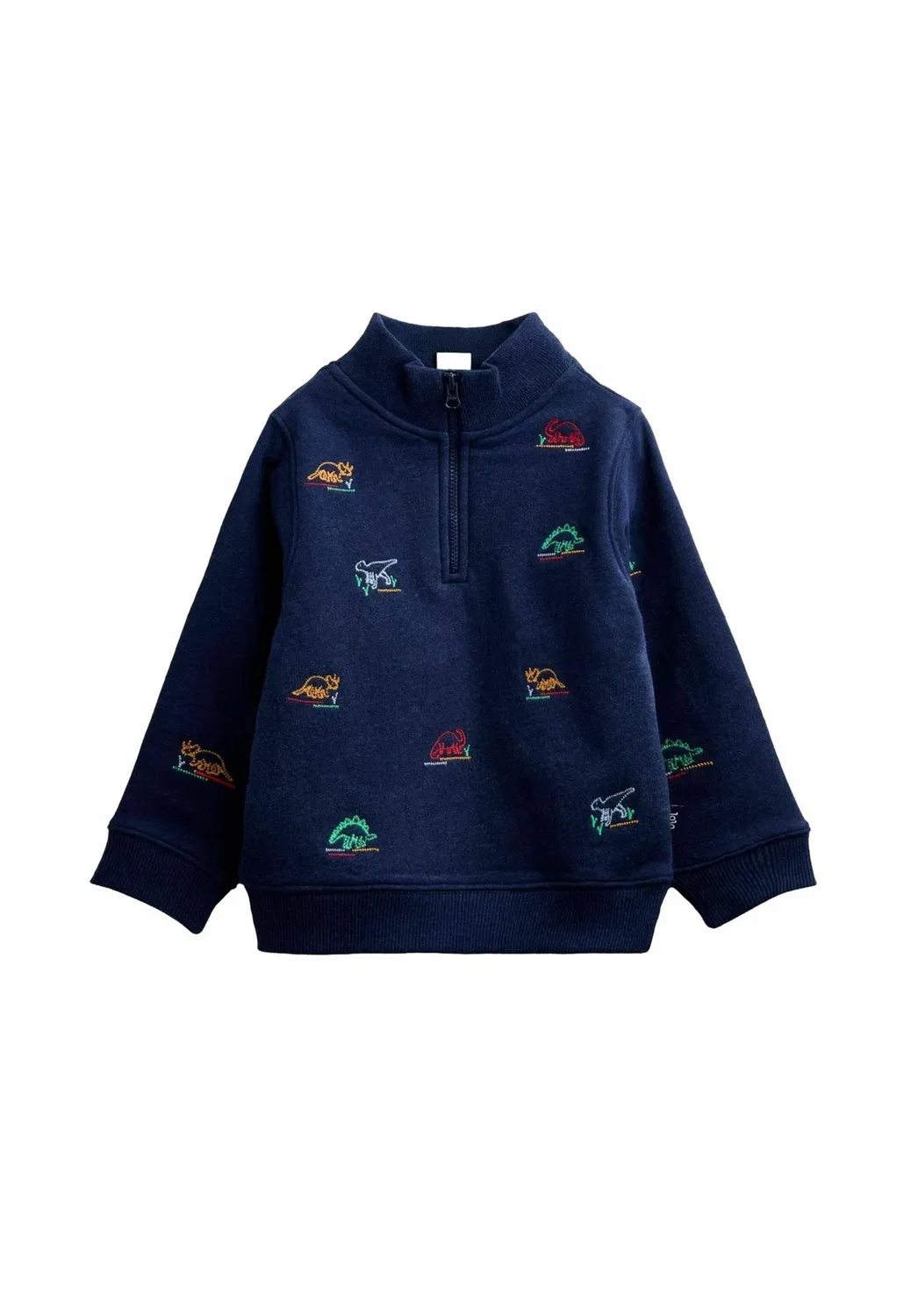 Вышитая толстовка - толстовка Jojo Maman Bébé, Blue Marl Dino