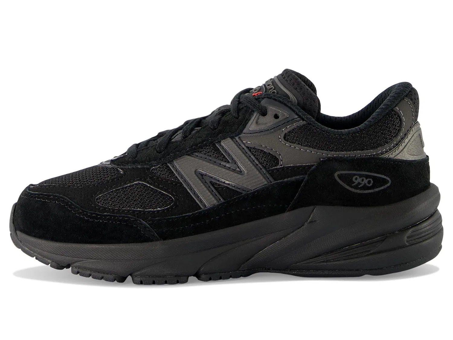 Детские кроссовки для мальчиков с кроссовками FuelCell 990 V6 Lace-up New Balance, Black Black Metallic — фото 4