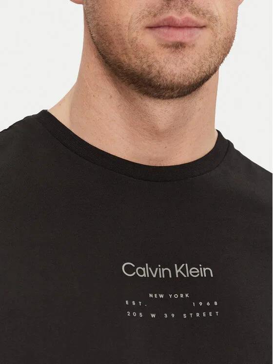 Футболка regular fit Editorial Logo Calvin Klein, черный — фото 4